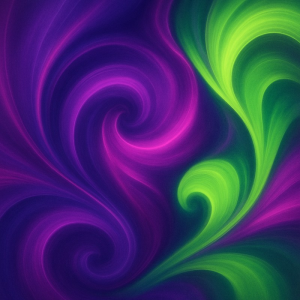 Abstract midnight purple and lime swirl backdrop